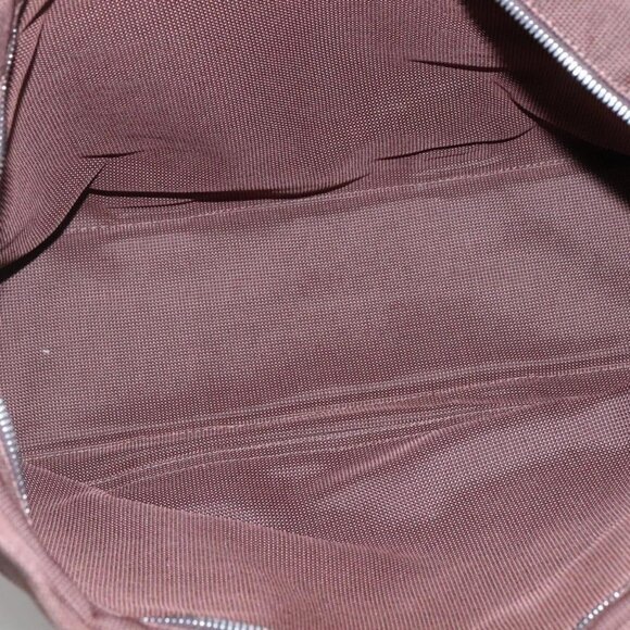 HERMES Her Line MM Tote Bag Canvas Brown Silver Auth bs28518 - Picture 13 of 16